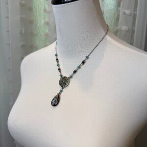 Turquoise Silver Toned Necklace